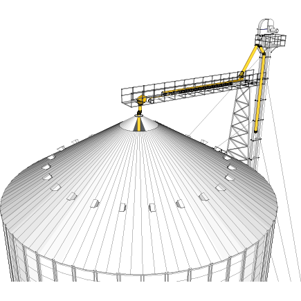 Grain silo chutes made in Hardox® steel