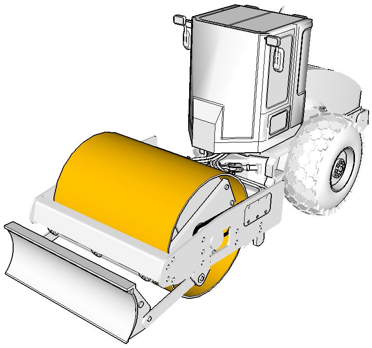 Front rollers for steamrollers and road rollers in Hardox® steels
