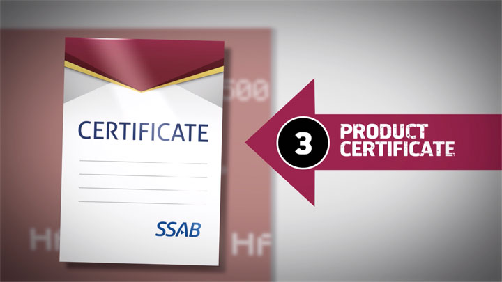 A product certificate for Hardox® wear plate, one sign of the steel’s authenticity.