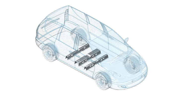 ) Impressive side impact test performance and lightweighting benefits made Docol® PHS 2000 steel a good fit for the VW ID Buzz bus.