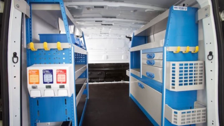 Alpha Manufacturing’s van racking systems 