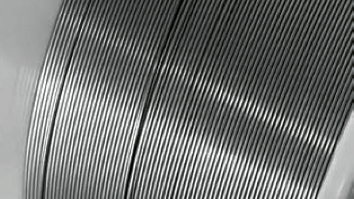 Detailní snímek cívky svařovacího drátu Duroxite Cr-Zero