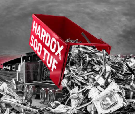 Hardox 500 Tuf újrahasznosító konténerekhez