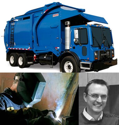 Hardox ve vozidle pro sběr odpadu