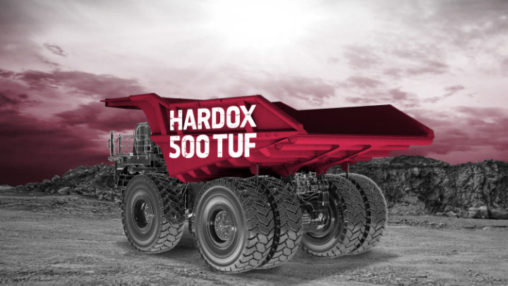 Benă pentru minerit din Hardox® 500 Tuf, pregătită pentru aplicații dure