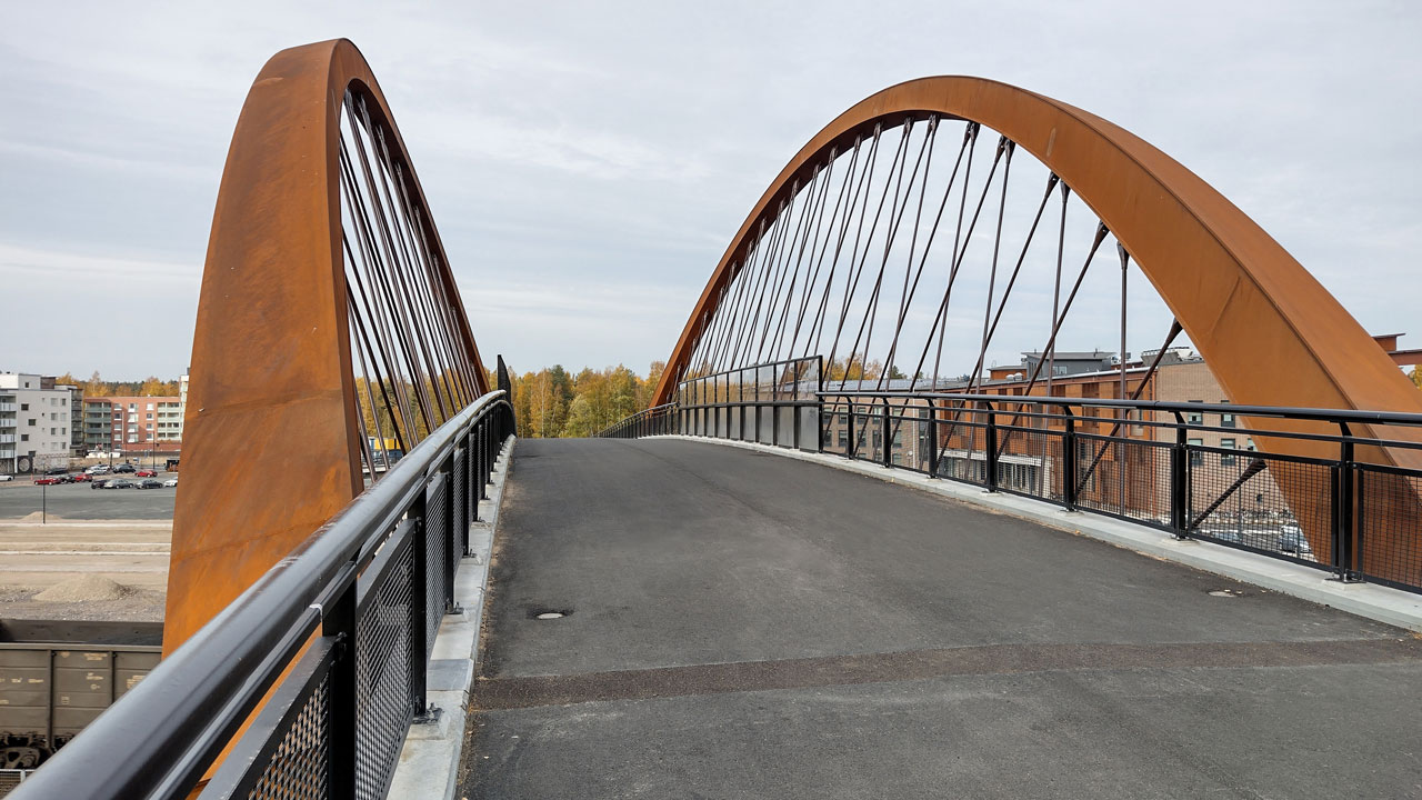 Bridge in the city of Hyvinkää, Finland 