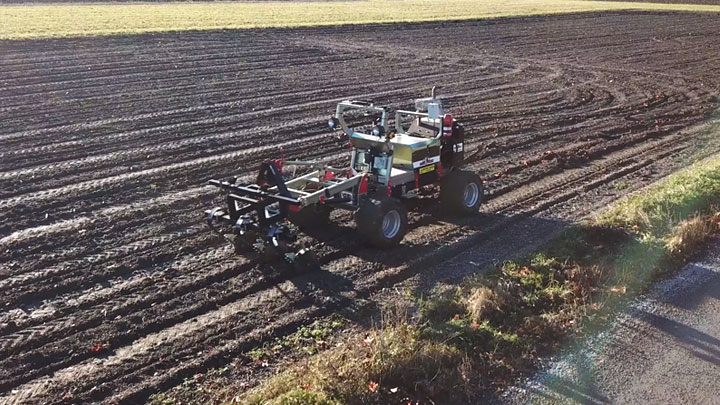 MacTrac is a GPS guided tractor that performs its duties without any human intervention