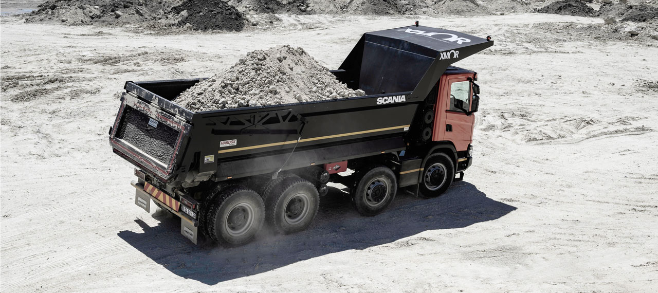 Loaded tipper made of Hardox® In My Body